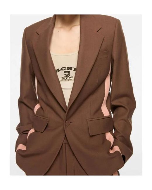 Acne Brown Wool Blazer for men