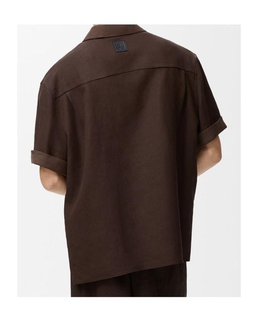Loewe Brown Short Sleeve Shirt for men