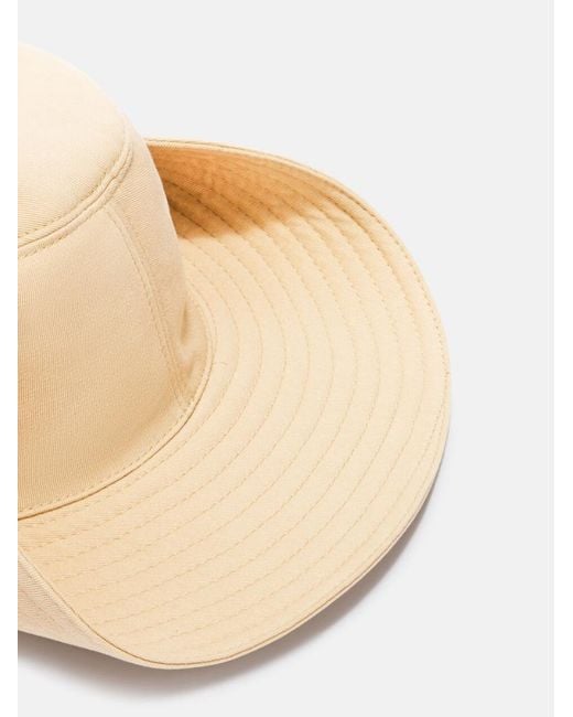 The Attico Natural The Logo Embroidered Wide-Brim Hat