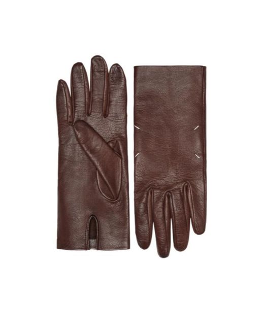 Maison Margiela Brown Fingerless Gloves