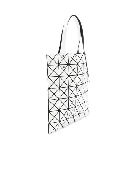 Issey Miyake White Prism Geometric-Pattern Tote Bag
