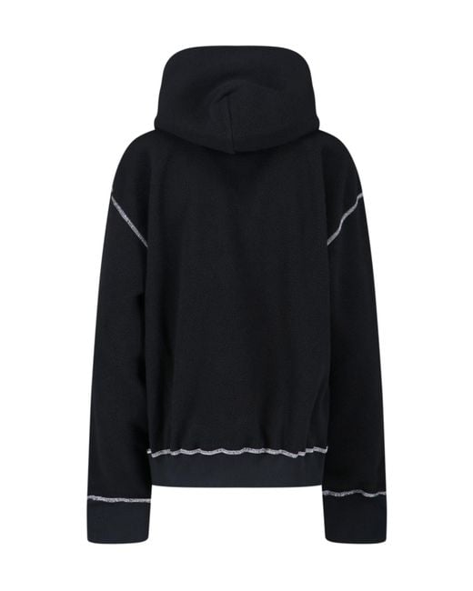 MM6 by Maison Margiela Black Long-Sleeved Hoodie