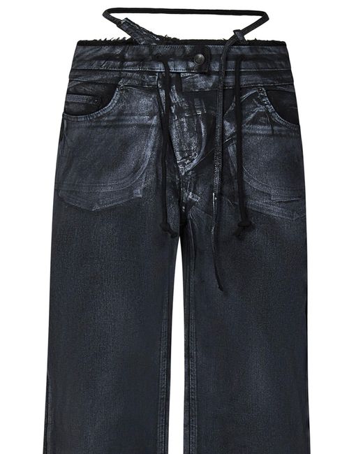 OTTOLINGER Blue Logo Logo Wide-Leg Denim Pants
