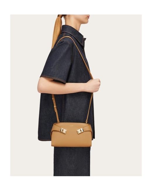 Ferragamo Natural Mini Hug Crossbody Bag