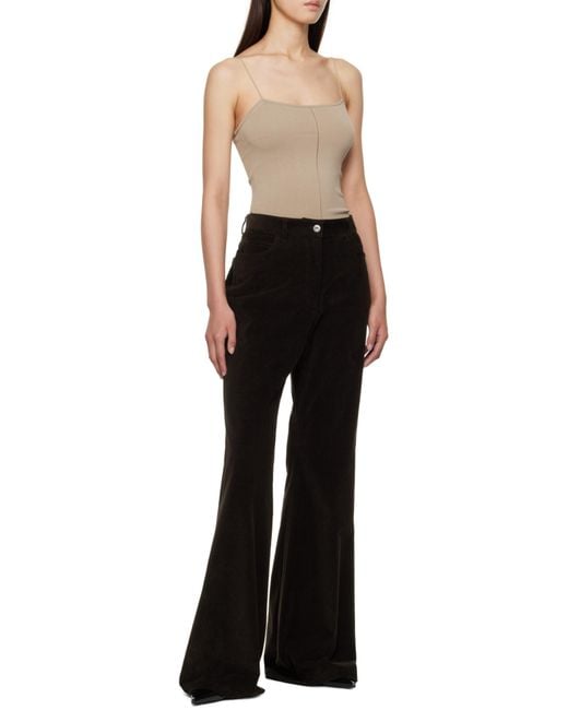 Ferragamo Black Ferragamo Flared Cords Trousers