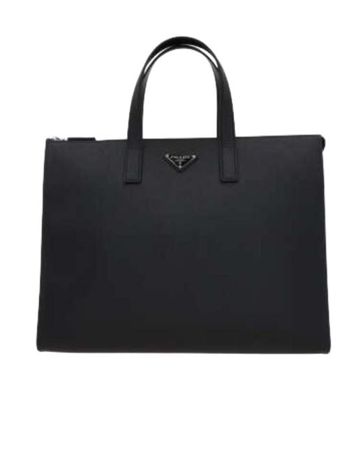 Prada Black Saffiano Leather Tote for men