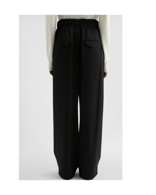 Jil Sander Black Pleated Wide-Leg Pants