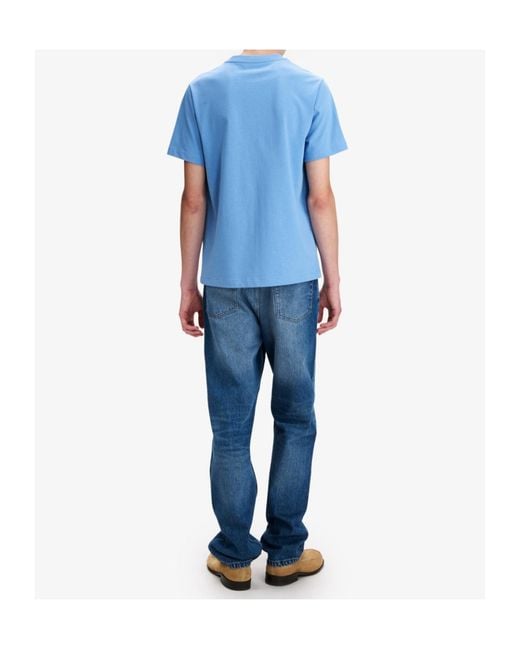 A.P.C. Blue Rue Madame Logo-Print T-Shirt for men