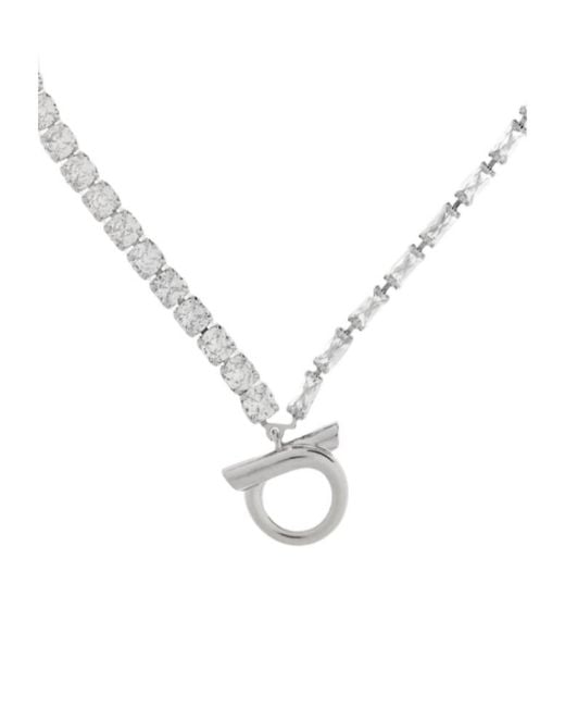Ferragamo White Crystal Bracelet