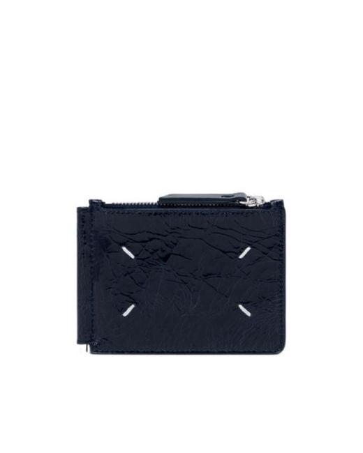 Maison Margiela Blue Four Stitches Pincer Wallet