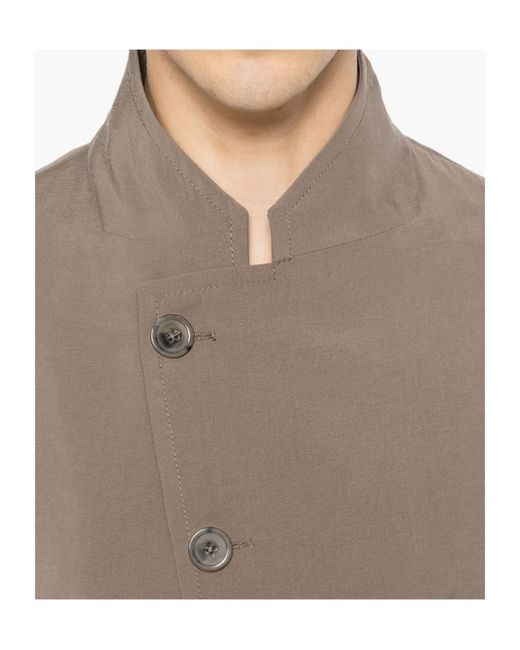 Emporio Armani Brown Button-Fastening Jacket for men