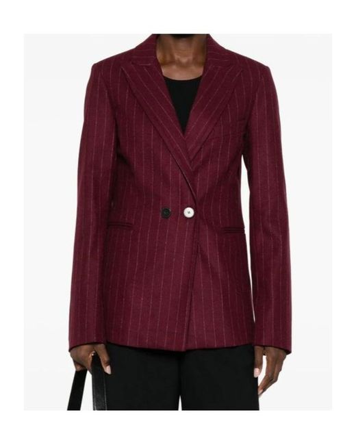 Forte_forte Red Long-Sleeved Suit Jacket