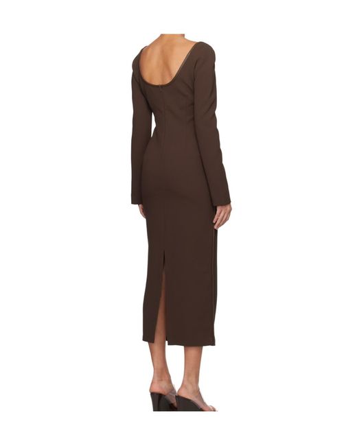 Paris Georgia Brown Long Sleeve Dress
