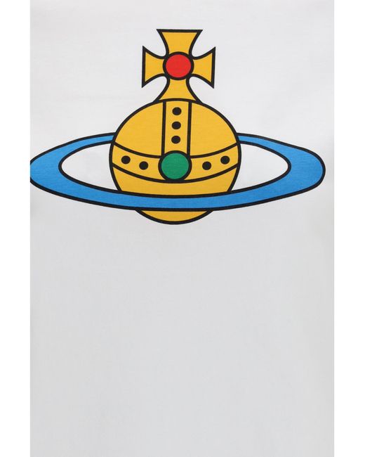 Vivienne Westwood White Oversized Orb Printed T-Shirt
