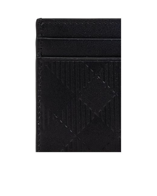 Burberry Black Check-Embossed Open Top Cardholder for men