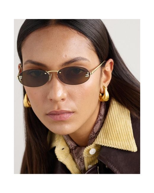 Fendi Multicolor Eyewear Oval Frame Sunglasses