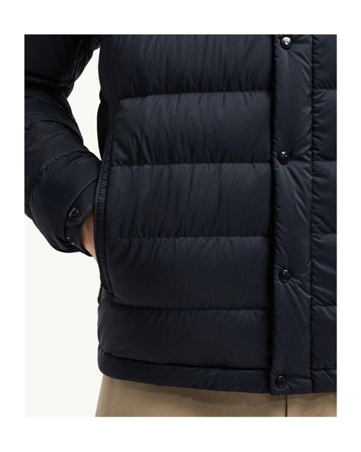Moncler Blue Selves Short Padded Jacket for men