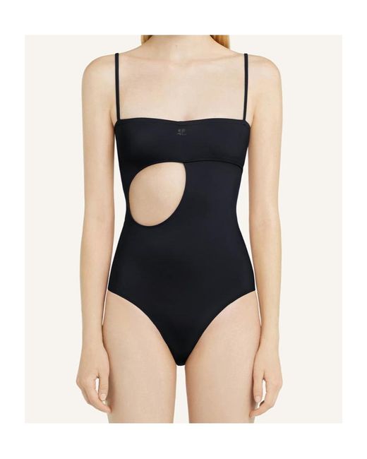 Courreges Black Courrèges Cut-Out Detailed Swimsuit