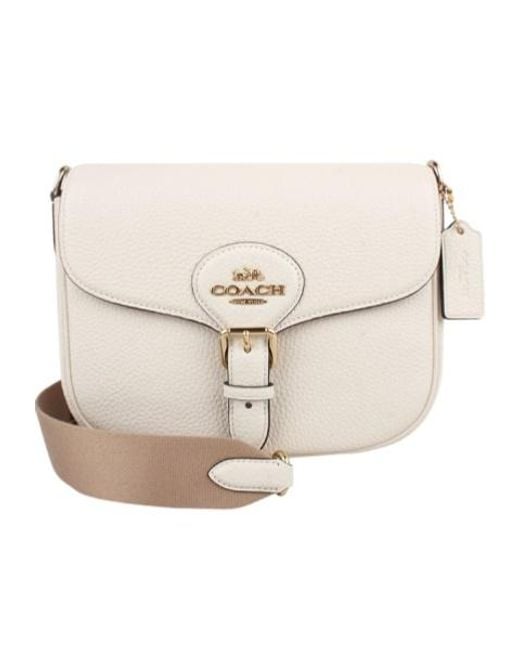 COACH Natural Amelia Saddle Shoulder Bag