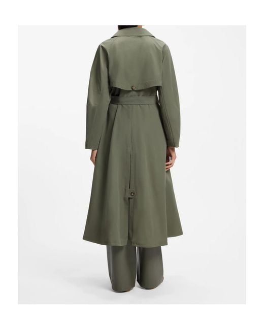 Boss Green Water-Repellent Trench Coat With Belt