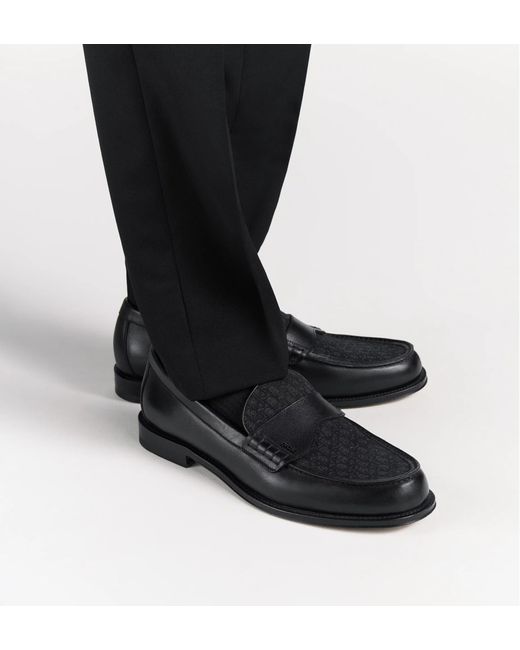 Dior Black Homme Granville Slip-On Loafers for men
