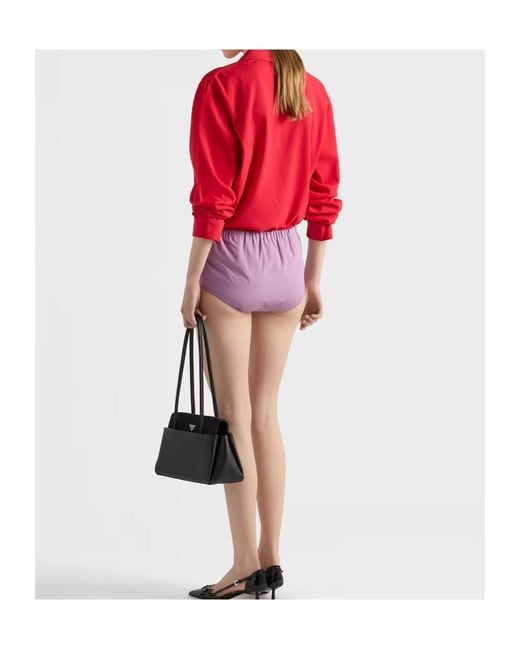 Prada Red Long-Sleeved Polo Shirt