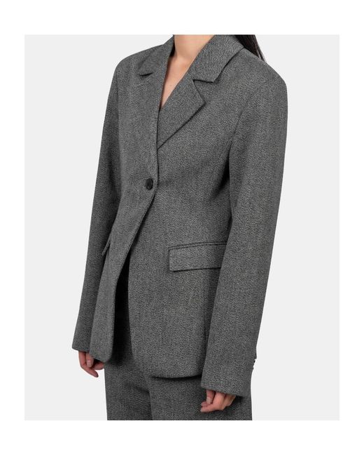 Ganni Gray Suiting Blazer