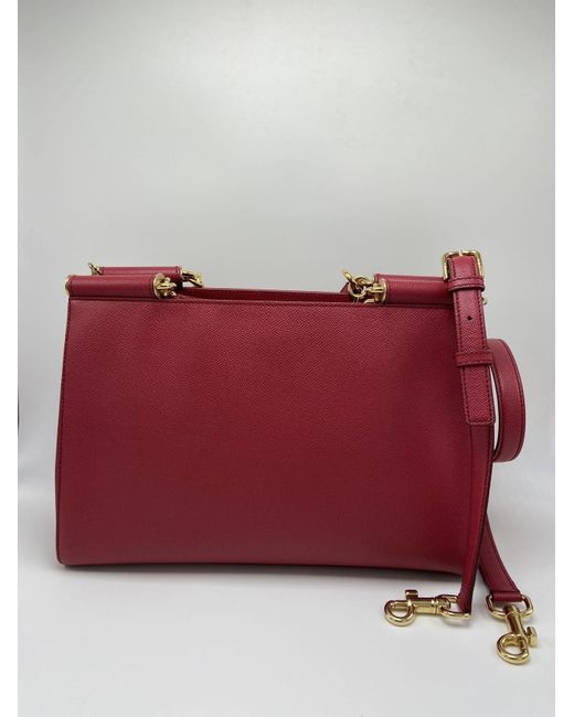Dolce & Gabbana Red Double Handle Shoulder Bag