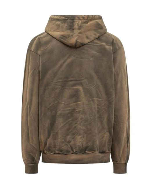 Gcds Green Logo Patch Solarized Hoodie for men