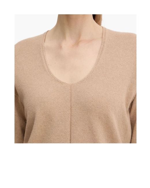Twinset Blue U-Neck Ribbed Sweater