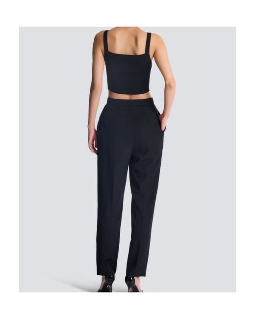 Balmain Black Buttons Knit Bralette Top