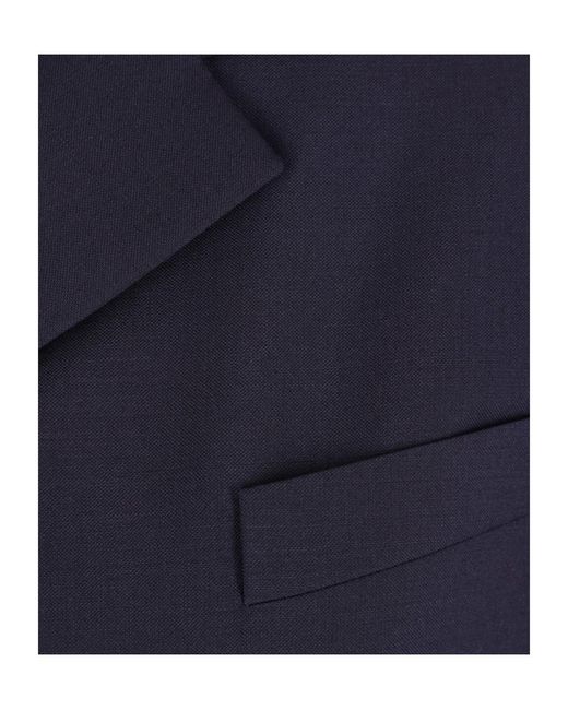 Jil Sander Blue Long-Sleeved Suit Jacket