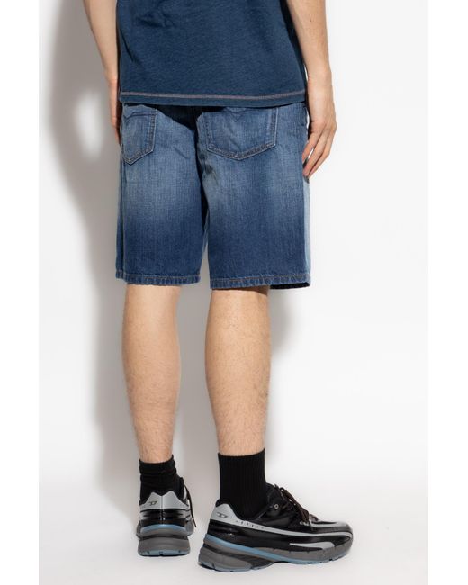 DIESEL Blue Regular Denim Shorts for men