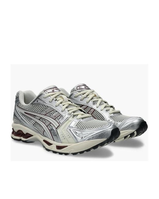 Asics Gray Gel Kayano 14 Mesh Running Shoes for men