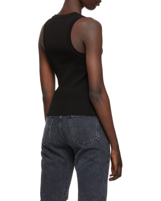 Citizens of Humanity Blue Sleeveless Ribbed Top