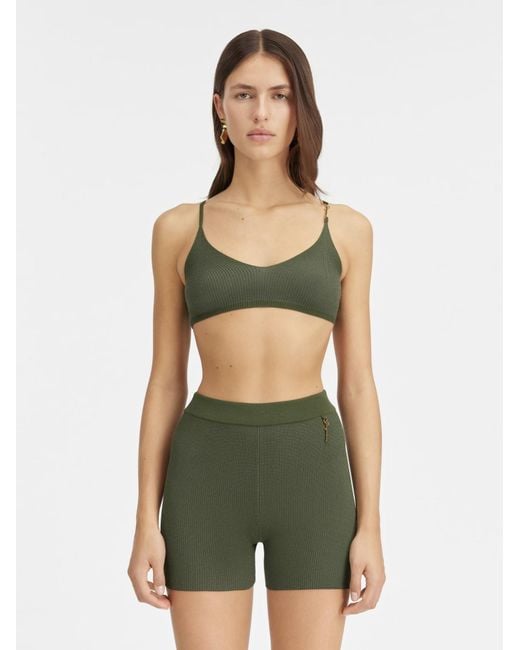 Jacquemus Green Le Short Pralu Knitted Shorts