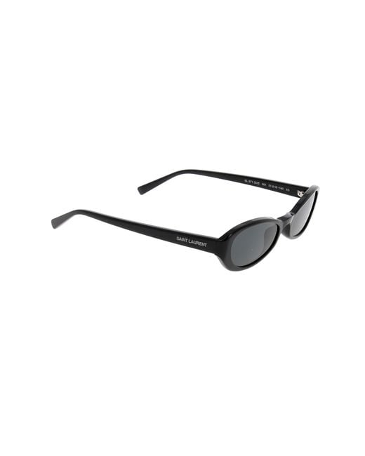Saint Laurent White Eyewear Oval Frame Sunglasses