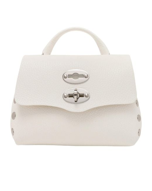 Zanellato White Baby Studded Shoulder Bag