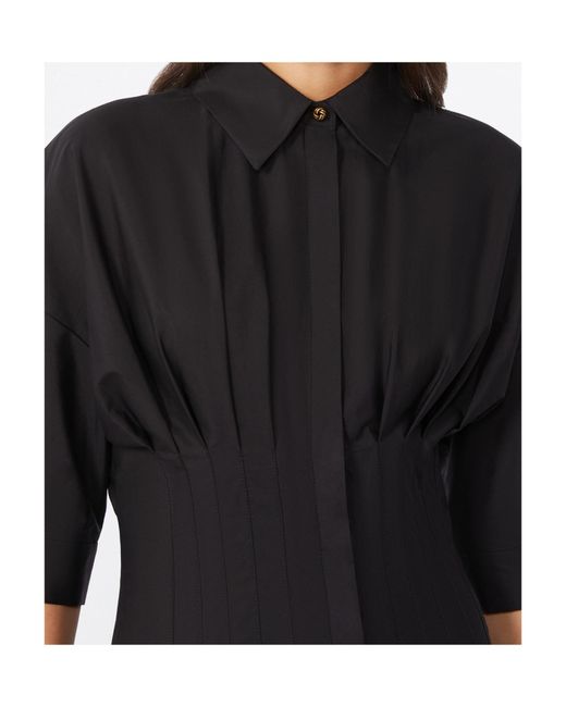 Max Mara Black Cotton Poplin Dress