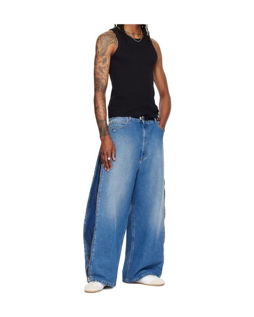 Lu'u Dan Blue Side Zipper Jeans for men