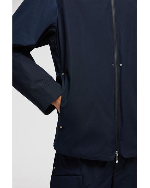 Moncler Blue Lacha Zip-Up Hooded Windbreaker for men
