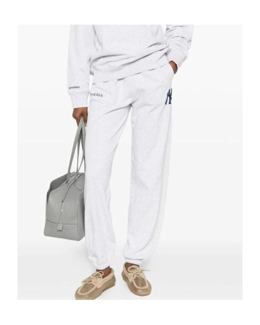 Sporty & Rich White Logo Sweatpants