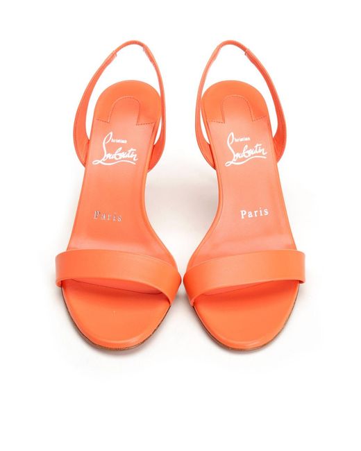 Christian Louboutin Pink O Marylin Leather Sandals