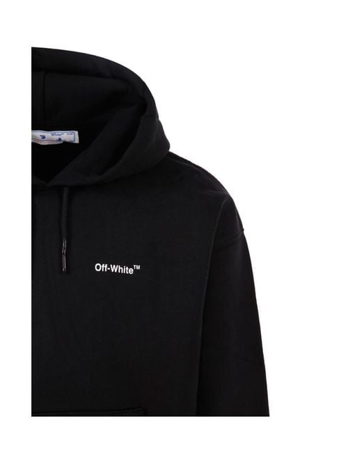Off-White c/o Virgil Abloh Black Caravaggio Print Hooded Sweatshirt for men