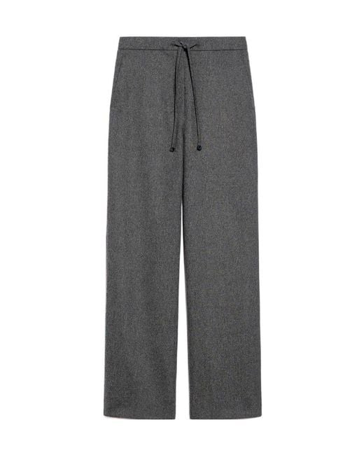 Max Mara Gray Drawstring Casual Pants