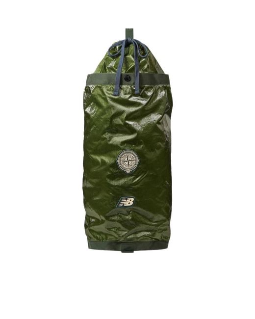 Stone Island Green Training Bag With Drawstring Closure for men
