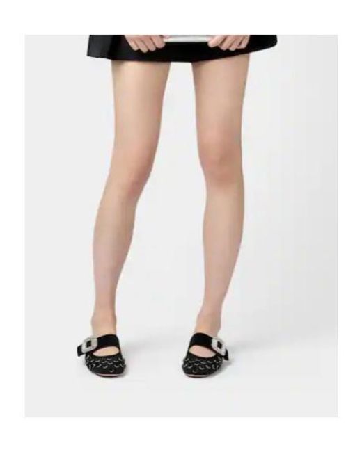 Roger Vivier Black Belle Vivier Polka Dot Mules