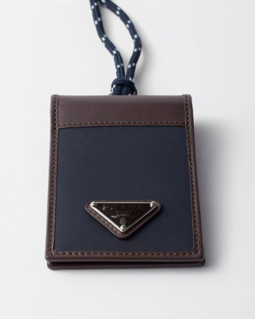 Prada Black Triangle-Logo Cardholder for men