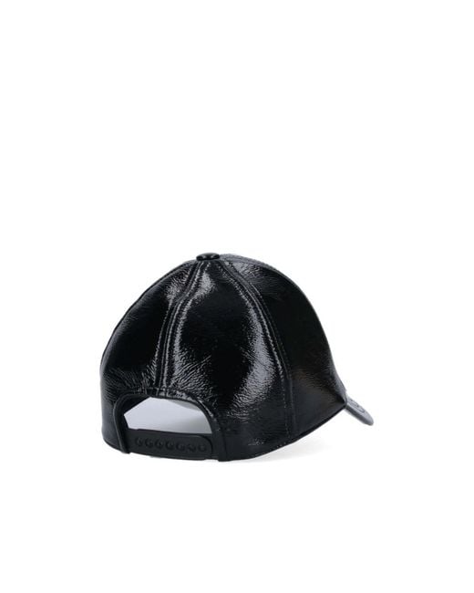 Courreges Black Courrèges Logo Embroidered Baseball Cap