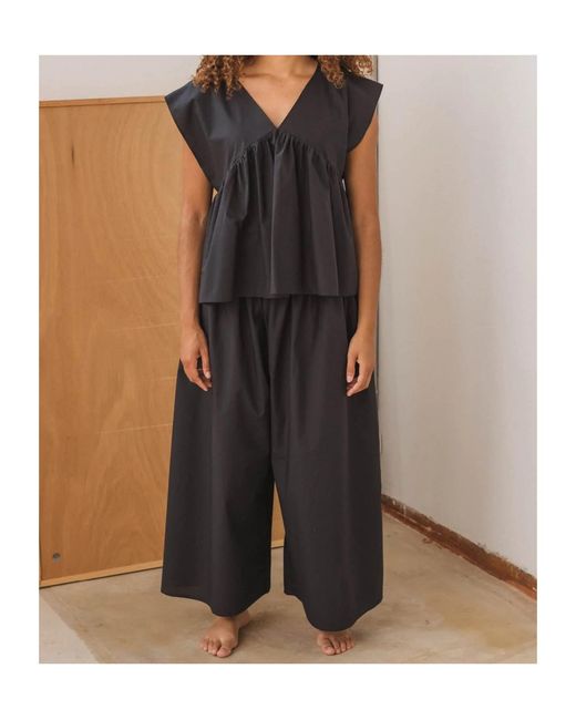 Baserange Black Elasticated Trousers